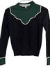 Veronica Beard 100% Cashmere Black Green Cashmere Pullover Sweater Size XS - photo 1