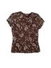 Christopher & Banks Floral Paisley Brown Short Sleeve Blouse Size S - photo 2