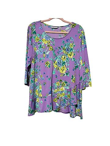 Susan Graver 3/4 Sleeve Blouse (view 1)
