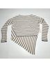 Brochu Walker Stripes Black Ivory Wool Pullover Sweater Size S - photo 4