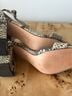 J. McLaughlin 100% Leather Snake Print Brown Tan Sandals Size 6 1/2 - photo 6
