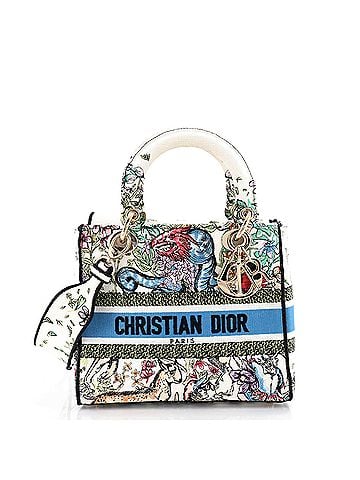 Christian Dior Lady D-Lite Bag Embroidered Canvas Medium (view 1)