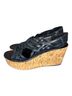 Tory Burch 100% Leather Blue Wedges Size 8 - photo 1