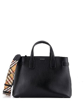 Burberry Banner NM Tote Leather with Vintage Check Canvas Medium (view 1)