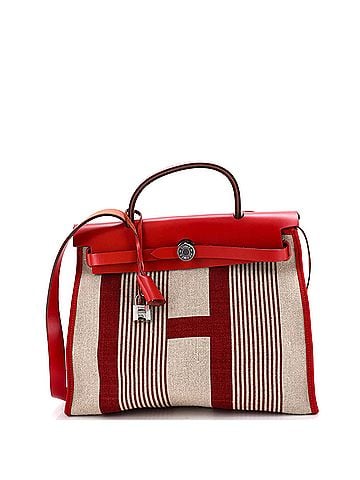 Hermès Herbag Zip H Vibration Toile and Leather 31 (view 1)