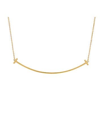 Tiffany & Co. T Smile Pendant Necklace 18K Yellow Gold Large (view 1)