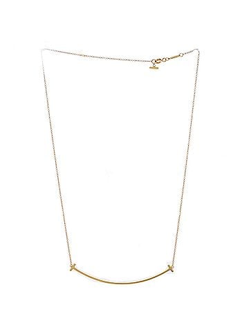 Tiffany & Co. T Smile Pendant Necklace 18K Yellow Gold Large (view 2)