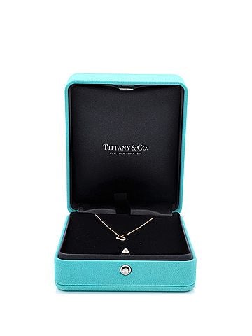 Tiffany & Co. Elsa Peretti Open Heart Pendant Necklace 18K Rose Gold 7mm (view 2)