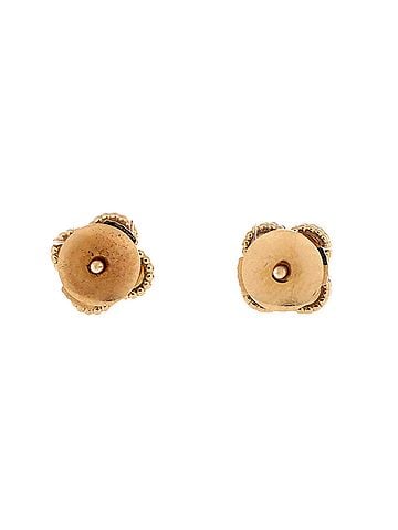 Van Cleef & Arpels Sweet Alhambra Stud Earrings 18K Yellow Gold and Mother of Pearl (view 2)