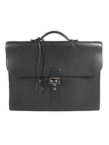 Hermès HERMES Sac à Dépêches 38 Tote Bag, Shoulder Handbag, Business Leather, Men's, Black (view 1)