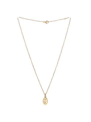 Cartier Double C de Cartier Pendant Necklace 18K Rose Gold with Diamonds (view 2)