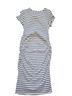 Isabel Stripes White Black Casual Dress Size M - photo 2