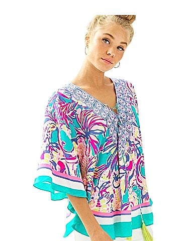 Lilly Pulitzer Lettie Short Sleeve Blouse (view 1)