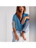 Free People Stripes Blue Short Sleeve Blouse Size S - photo 5