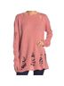 Show Me Your Mumu 100% Acrylic Solid Pink Pullover Sweater Size S - photo 3
