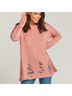 Show Me Your Mumu 100% Acrylic Solid Pink Pullover Sweater Size S - photo 4
