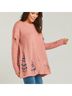 Show Me Your Mumu 100% Acrylic Solid Pink Pullover Sweater Size S - photo 5