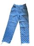 PacSun 100% Cotton Checkered-gingham Blue Jeans Size 24 waist - photo 1