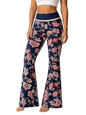 Johnny Was High Rise Floral Flare Yoga Pants (view 1)