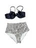 Aerie Animal Print Black Multi Color Two Piece Swimsuit Size M - photo 1