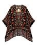 Easel 100% Rayon Floral Black Red Orange White Cardigan Size S - photo 1