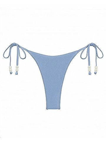 L Space Lucia Side Tie Bikini Bottom in Chambray (view 1)