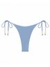L Space Solid Blue Lucia Side Tie Bikini Bottom in Chambray Size XS - photo 1