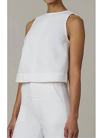 Joe's Jeans Denim Shell Top in White (view 2)