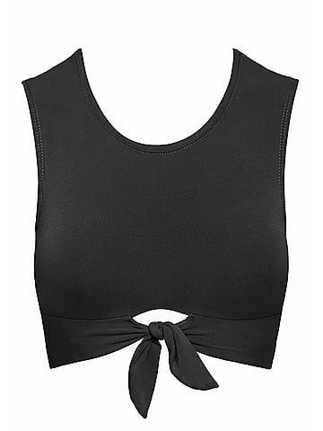Robin Piccone Ava Tank Bikini Top in Black (view 1)