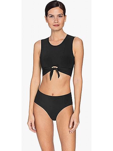 Robin Piccone Ava Tank Bikini Top in Black (view 2)