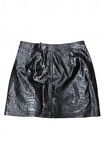 Blank NYC Women's Faux Leather Mini Skirt in Black (view 1)