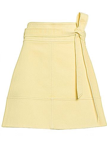 Tanya Taylor Courtney Mini Skirt in Butter (view 1)