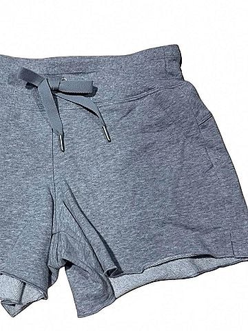 Calvin Klein Women's Performance French Terry Shorts in Heather Grey (view 2)