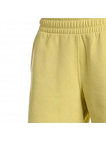 Calvin Klein Women's Smocked Waistband Midi Shorts in Muted Lime (view 2)