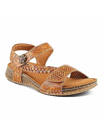L'Artiste Women's Popular Sandal in Camel (view 2)
