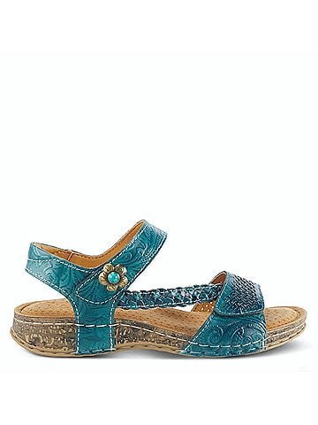 L'Artiste Women's Popular Sandal in Blue (view 1)