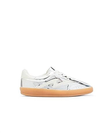 Madden Girl Women's Giia Low Top Sneaker in Silver (view 1)