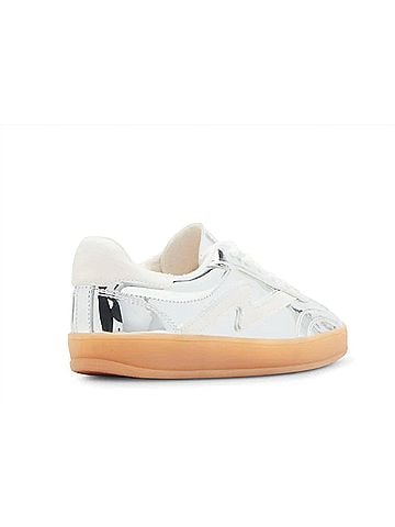 Madden Girl Women's Giia Low Top Sneaker in Silver (view 2)