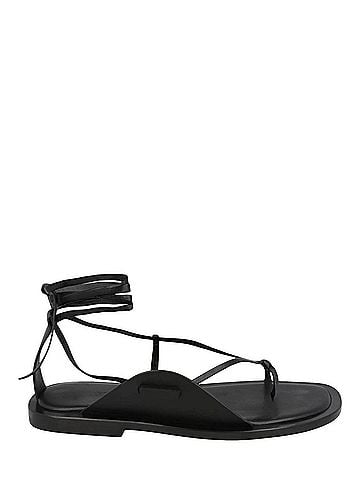 Salvatore Ferragamo Women's Golia Leather Sandals in Black (view 1)