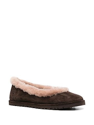 Ugg Women's Zora Suede Ballet Flat in Dusted Cocoa (view 2)