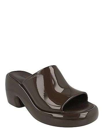 Salvatore Ferragamo Women's Deva Rubber Platform Sandals in Dark Brown (view 2)