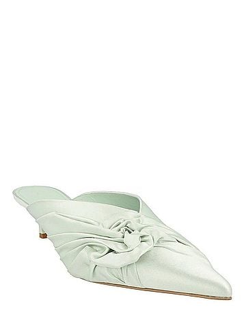 Givenchy Women's Show Twist Mules in Sea Green (view 2)