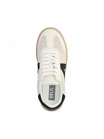 Mia Women's Axel Sneaker in Beige &amp; Black (view 2)