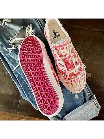 Corkys Women's Babalu Tie Dye Slip On Canvas Sneakers in Pink (view 2)
