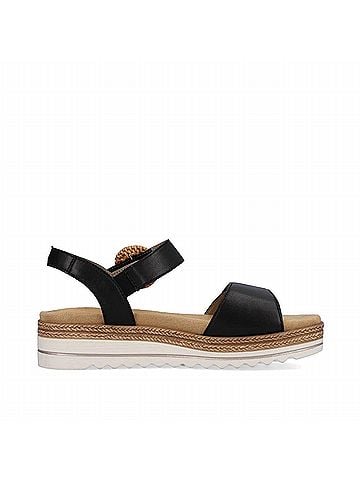 Remonte Women's Jocelyn 52 Ratan Buckle Sandal in Black (view 1)
