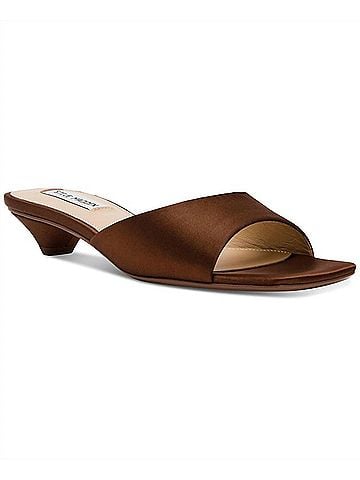 Steve Madden Women's Joanie Kitten Heel in Brown Satin (view 1)