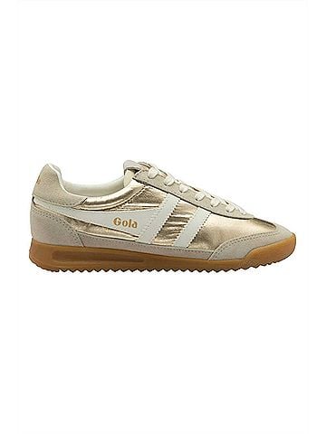 Gola Women's Firefly Metallic Trainers Sneakers in Gold / Off White (view 1)