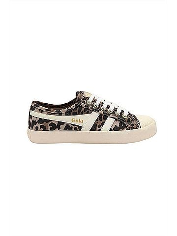Gola Women's Coaster Leopard Trainers Sneakers in Tan/Off White (view 1)