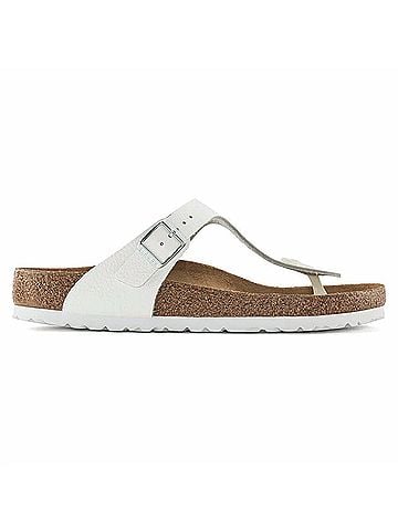 Birkenstock Women's Gizeh Leather Thong Sandal in White (view 1)