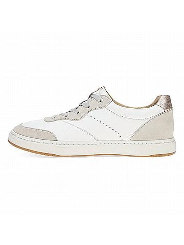 Dansko Women's Josey Sneaker in White/Rose Gold Nappa (view 2)